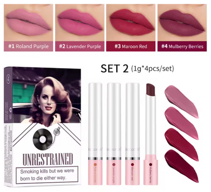 Cajita de 4 labiales (lila)